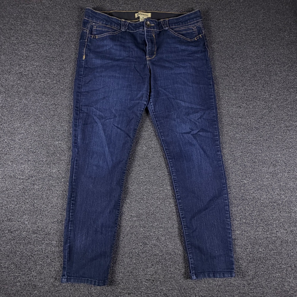 Democracy Jeans Womens 16 (36x29) Ab-solution Dark Wash Blue Skinny Stretch EUC